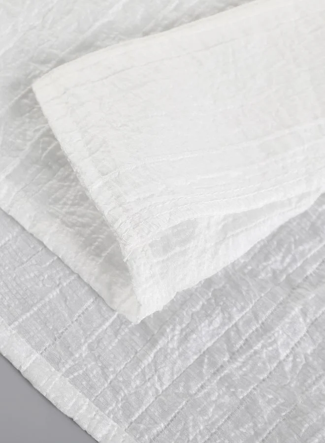 Take Two  Men White Textured Short Sleeve Shirt for Men | Best Price UAE